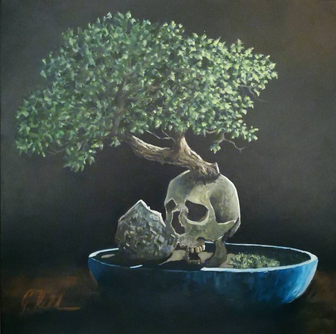 Skull-Bonsai, Acryl auf Leinwand, 40 x 40 cm
🟢 VERFÜGBAR