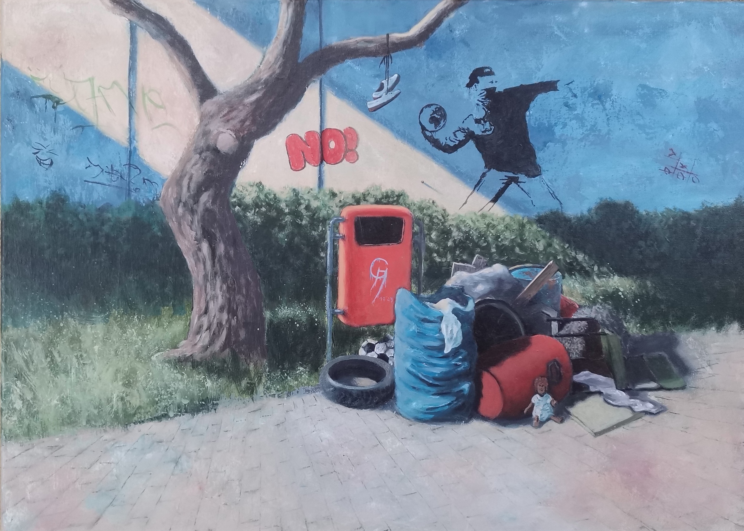Die Ironie der Verschwendung, Acryl auf Leinwand, 50 x 70 cm
🟢 VERFÜGBAR, verfügbar