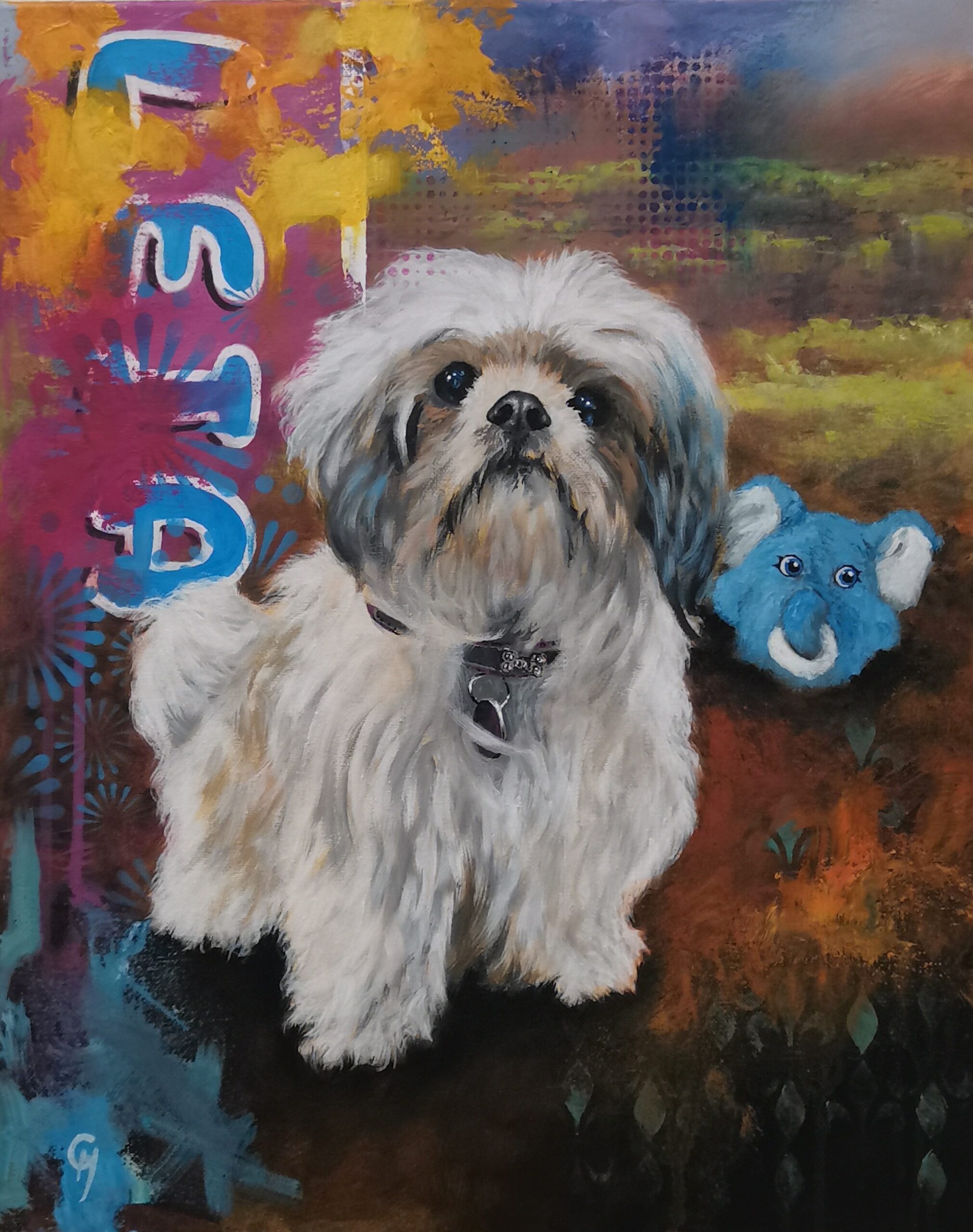 Leia, Acryl auf Leinwand, 40 x 50 cm