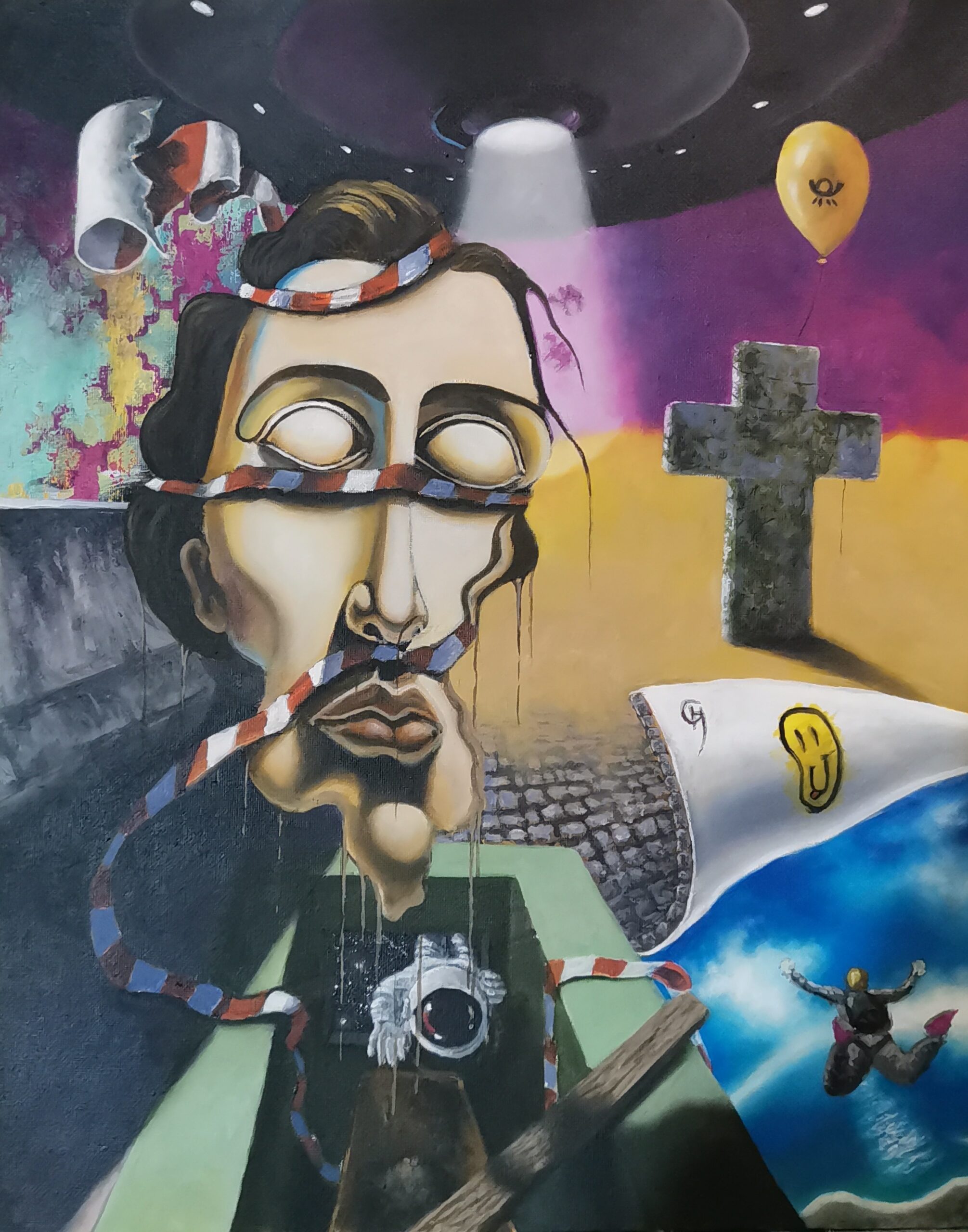 Fragmente der Realität, Acryl auf Leinwandkarton, 40 x 50 cm