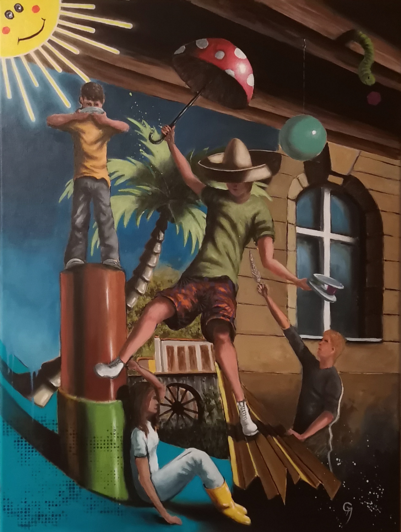 Perspektivwechsel, Acryl auf Leinwand, 60 x 80 cm